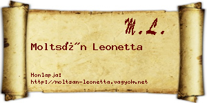 Moltsán Leonetta névjegykártya